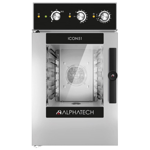 Electric Convection Oven with Mechanical Control Alphatech for 6 GN 1/1 Italy
