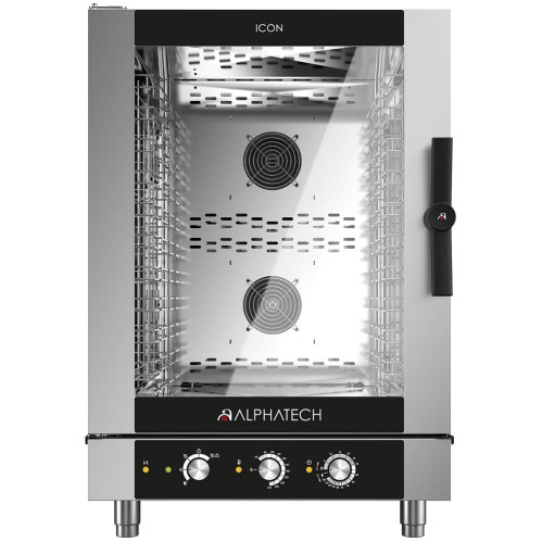 Ηλεκτρικός Κυκλοθερμικός Φούρνος με Μηχανικό Χειριστήριο Alphatech 10 θέσεων Ιταλίας