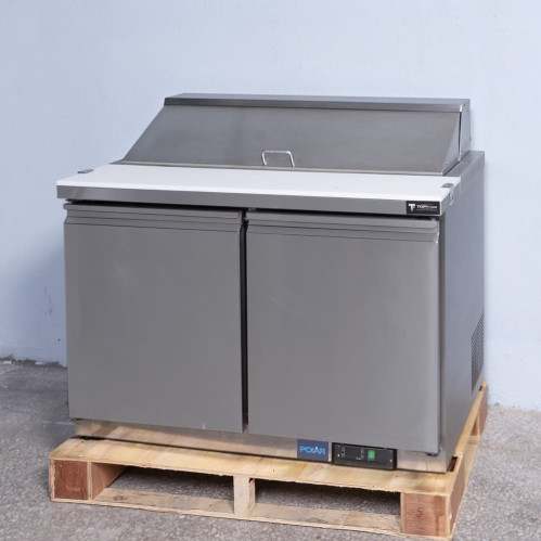 Ψυγείο προετοιμασίας σαλατών με ψυχ. αποθηκευτικό χώρο Inox 1.20m Polar Ολλανδίας ΚΩΔ 0622-2456